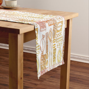 Caminho De Mesa Pequeno Batik Miçanga Motif