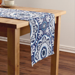 Caminho De Mesa Pequeno 💙 🤍 bela Vintage Mediterrânica Azulejos