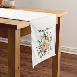 Caminho De Mesa Pequeno Belas Flores de Natal Runner de Mesa de Férias