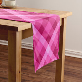 Caminho De Mesa Pequeno Belo Xadrez magenta cor-de-rosa, Pequena Mesa