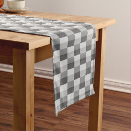 Caminho De Mesa Pequeno Blocos de Cor Tons Cinza