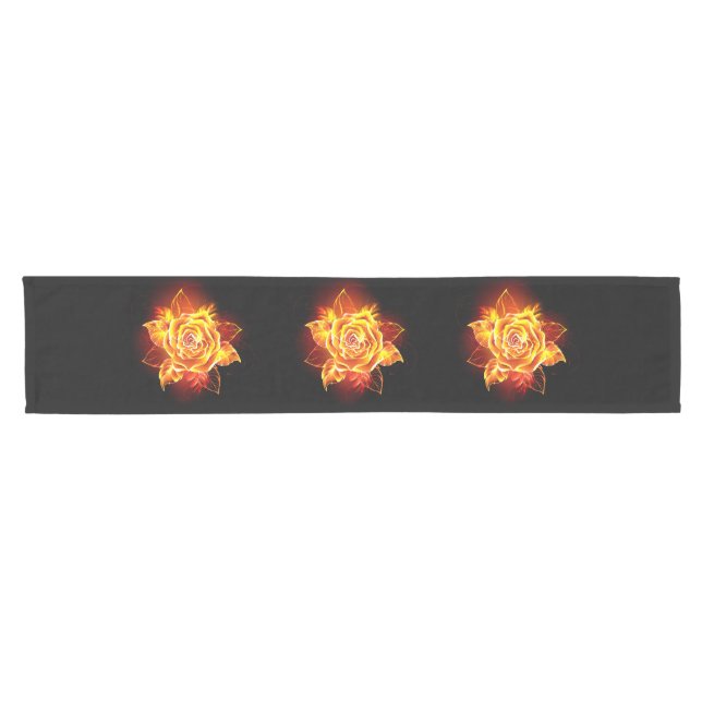 Caminho De Mesa Pequeno Blooming Fire Rosa (Horizontal)