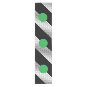 Caminho De Mesa Pequeno Bloqueio Branco Preto e Círculo Verde