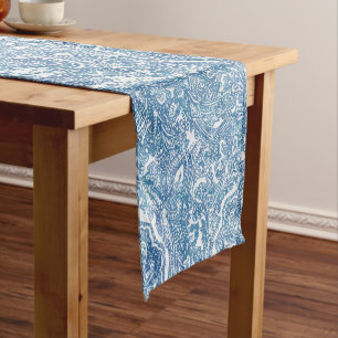 Caminho De Mesa Pequeno Blue Boho Paisley Pattern