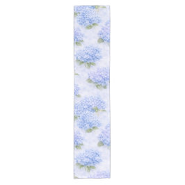 Caminho De Mesa Pequeno Blue Hydrangea Table Runner | Coastal Hamptons 
