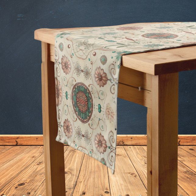 Caminho De Mesa Pequeno Boho Herb Pattern (Criador carregado)