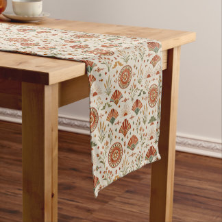 Caminho De Mesa Pequeno Boho Southwestern Sunburst Floral Pattern