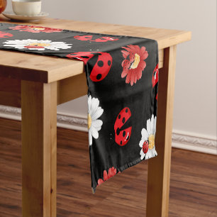 Caminho De Mesa Pequeno Bolinhas vermelha-branca, floração de damybug, ver