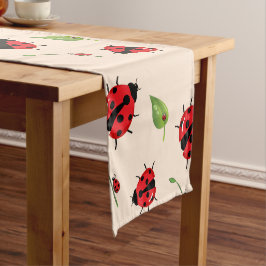 Caminho De Mesa Pequeno Bolinhas vermelha-branca, floração de damybug, ver