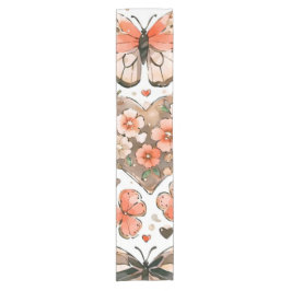 Caminho De Mesa Pequeno Borboletas, Corações e Flores