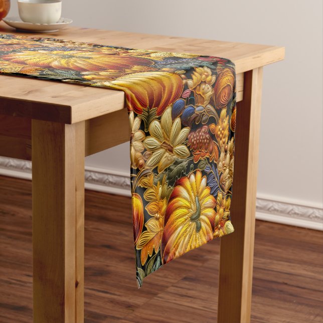 Caminho De Mesa Pequeno Bordado - Parece Grande Tablecloth de Ação de Graç (No Local)