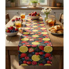 Caminho De Mesa Pequeno Bright Berries & Lemon Mesa Runner