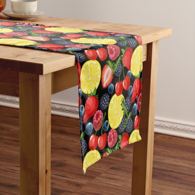 Caminho De Mesa Pequeno Bright Berries & Lemon Mesa Runner (No Local)