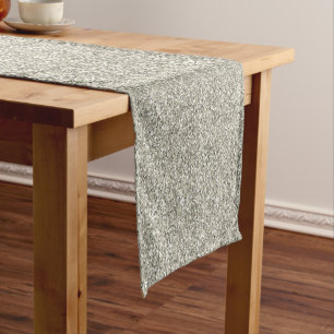 Caminho De Mesa Pequeno Brilho de prata chamativo Sparkly