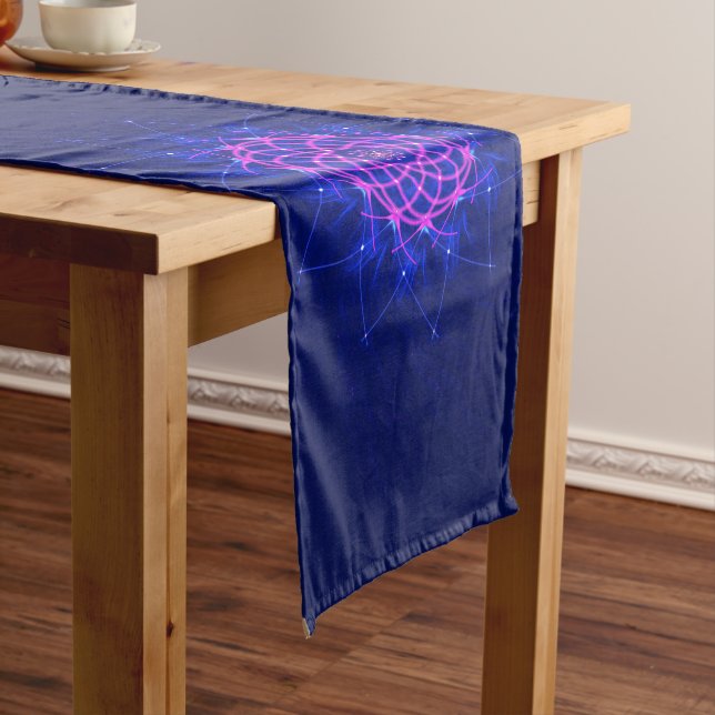 Caminho De Mesa Pequeno Brilho de Roseta Neon (No Local)