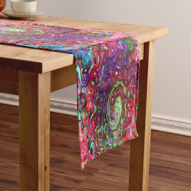 Caminho De Mesa Pequeno Cabeça Vermelha De Água Abstrato Retro Líquido (No Local)