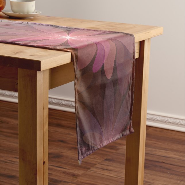 Caminho De Mesa Pequeno Cama De Flores Arte Fractal Abstrato brilhante Col (No Local)