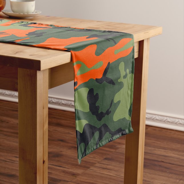 Caminho De Mesa Pequeno Camuflagem Laranja e Verde, Militar, Exército (No Local)