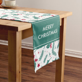 Caminho De Mesa Pequeno Canto de Natal bonito e padrão sagrado de Natal