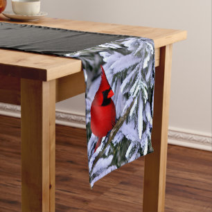Caminho De Mesa Pequeno Cardeal Vermelho Inverno