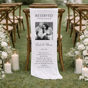 Caminho De Mesa Pequeno Casamento Reservado Em Memória de Papai e Mamãe