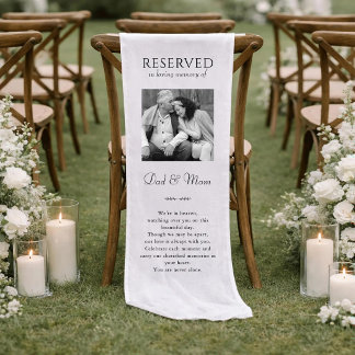 Caminho De Mesa Pequeno Casamento Reservado Em Memória de Papai e Mamãe