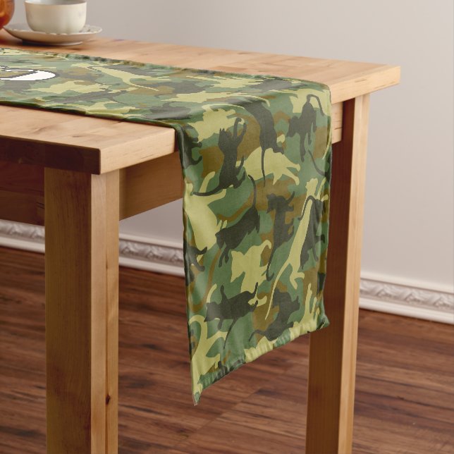 Caminho De Mesa Pequeno Cats Woodland Camouflage Curto Mesa Runner (No Local)