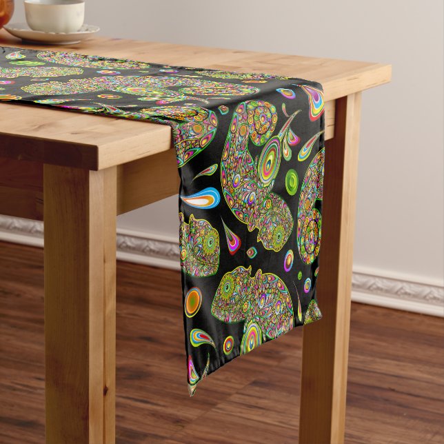 Caminho De Mesa Pequeno Chameleon Psychedelic Fantasy (No Local)