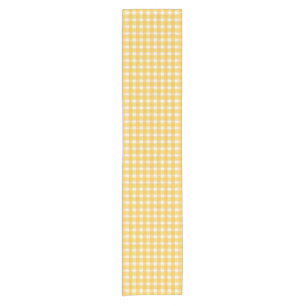 Caminho De Mesa Pequeno Charme Xadrez Amarelo