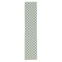 Caminho De Mesa Pequeno Checkerboard verde