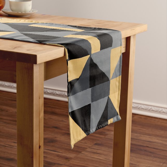 Caminho De Mesa Pequeno Chemin de Table Géométrie Moderne  (No Local)