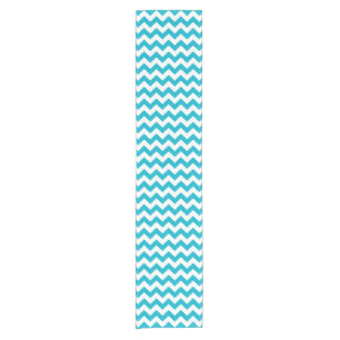 Caminho De Mesa Pequeno Chevron azul das caraíbas