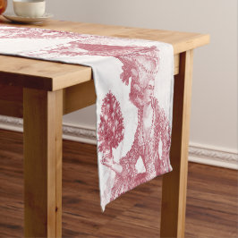 Caminho De Mesa Pequeno Chique francês festivo Marie Antonieta