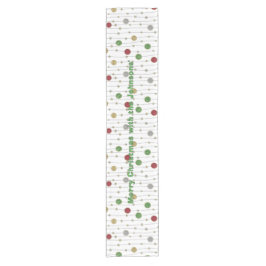 Caminho De Mesa Pequeno Christmas Ornaments Personalize 14 x 72