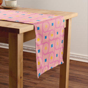 Caminho De Mesa Pequeno Círculo de Bloqueio Moderno Rosa