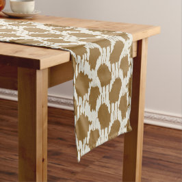 Caminho De Mesa Pequeno Círculos Boho tons terrosos minimalista contemporâ