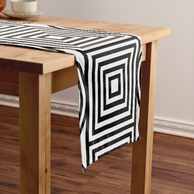 Caminho De Mesa Pequeno Círculos e quadrados geométricos (No Local)