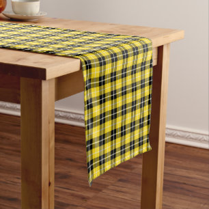 Caminho De Mesa Pequeno Clã Tartan escocês amarelo e preto de Barclay