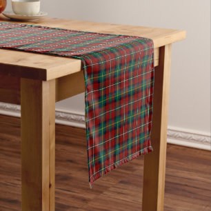 Caminho De Mesa Pequeno Clã Tartan escocês vermelho e verde de Boyd