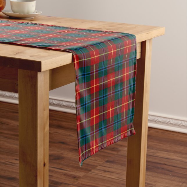Caminho De Mesa Pequeno Clan Turnbull Red e Green Scottish Tartan (No Local)