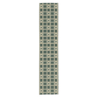 Caminho De Mesa Pequeno Classic Forest Green Greek Key Pattern