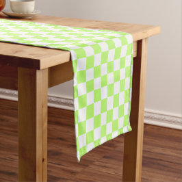 Caminho De Mesa Pequeno Classic visual lime checkerboard 