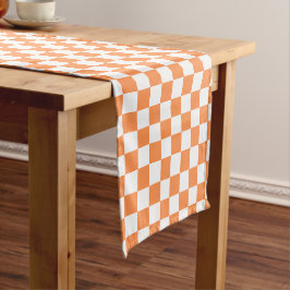 Caminho De Mesa Pequeno Classic visual salmon checkerboard 