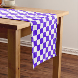 Caminho De Mesa Pequeno Classic visual violet checkerboard 