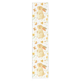 Caminho De Mesa Pequeno Coelhinho da Páscoa e Borboletas