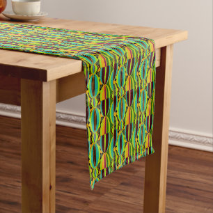 Caminho De Mesa Pequeno Conchas Africanas Geométricas