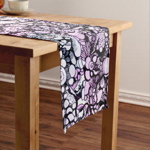 Caminho De Mesa Pequeno conchas e seixos