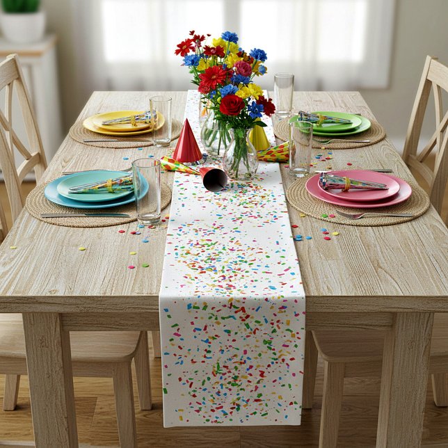 Caminho De Mesa Pequeno Confetes coloridos (Criador carregado)