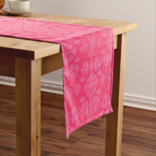 Caminho De Mesa Pequeno Cor damasco rosa