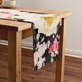 Caminho De Mesa Pequeno Cor-de-água Cor rosa Rosas amarelas pretas Fundo p